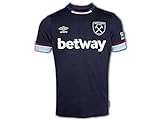 UMBRO West Ham United Ausweichtrikot 21 22 blau WHUFC 3rd Shirt Hammers Jersey, Größe:L