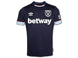 UMBRO West Ham United Ausweichtrikot 21 22 blau WHUFC 3rd Shirt Hammers Jersey, Größe:L