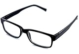 Nerd-Brille schwarz ohne Sehstärke Slim Fit für Herren und Damen Panto-Brille mit extra schmalem Rahmen klare Gläser Geek-B