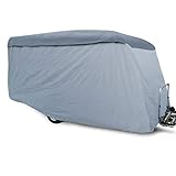 Wiltec Schutzhülle für Wohnwagen Gr. L 580x225x220 cm, Abdeckplane für Caravan, Schutzhaube Abdeckung