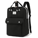 FUXINGYAO Rucksack Handgepäck mit Laptop Fach 15,6 Zoll,Schulrucksack Mädchen & Jungen Teenager Rucksack Schule, Uni & Freizeit - Damen & Herren Backpack mit Laptopfach,Anti Diebstahl,Schwarz,23L