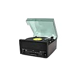 KSDCDF Vinyl Record Player Old Phonograph Bluetooth Radio Record Player CD Disc USB Sp