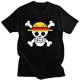 Amacigana 3D Gedruckt T-Shirt Baumwolle Für Herren Sommer Kostüm Herren T-Shirt Anime übergroßes T-Shirt Mit Einfachem Und Bequemem T-Shirt-Muster Kurzärmliger (Schwarz,M)