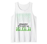 Funny Programming Coding Witze Binary It's Easy As 1,2,3 Tank Top