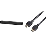 Sony HT-SF200 2.1-Kanal kompakte TV Soundbar mit eingebautem Subwoofer (Home Entertainment System, HDMI, Bluetooth, USB, Surround Sound) schwarz & Amazon Basics - Geflochtenes HDMI-Kabel, 0,9