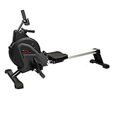 Dripex Rudergerät Magnetbremssystem für Heimgym & Cardio-Training, Rowing Machine mit Aluminium Gleitschiene, Rudermaschine16 stufige Widerstand & LCD-Monitor 2021 Version Rower Schw