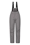 Mountain Warehouse Moon Skihose für Damen - Wasserabweisende Damenhose, Verstellbarer Bund, abnehmbare Träger, Taschen - Ideale Skibekleidung Im Winter Grau 38