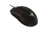Razer Abyssus Essential Gaming Maus (mit 7.200 DPI Optischen Gaming Sensor und Beidhändigem Ergonomischen Design mit grüner LED Beleuchtung), RZ01-02160300-R3M1, Schw
