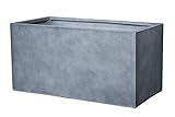 Vivanno Pflanztrog Pflanzkasten Fiberglas Beton-Design anthrazit Maxi - 45x100x45