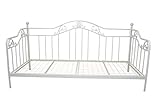 moebel direkt online Day-Bed / Einzelbett / Metallbett cremeweiß