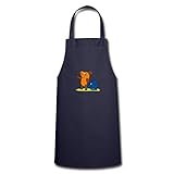 Spreadshirt Die Sendung Mit Der Maus Elefant Und Maus Hand An Rüssel Kochschürze, Navy