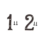 perfk 2 Stück Eisen Nummer Türschild Haus Dekoration Ornament, 2
