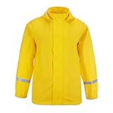 modAS Kinder PU Regenjacke wasserdicht, Größe:110-116, Farbe:(21) gelb