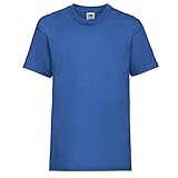 KINDER T-SHIRT FRUIT OF THE LOOM VALUE 128 140 152 164 128,royalblau 128,Royalb