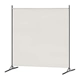 SAILUN® Stellwand 180x180cm Paravent Raumteiler Trennwand Sichtschutz (180cm x 180cm, Beige)