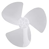 Alvivi Lüfterflügel Kunststoff Lüfterflügel 12/16 Zoll 3 Blätter Universal Ersatzteile Blätter Stand Tischventilator Ventilator Zubehör 16 Zoll Weiß mit Schraube Einheitsgröß