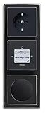Busch Jäger Unterputz UP WLAN iNet Internetradio 8216 U (8216U) anthrazit Komplett-Set Lautsprecher + 20EUC-81 Steckdose + Radioeinheit + 3 fach Rahmen horizontal oder vertikal Anordnung frei wählb