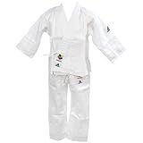 adidas Karateanzug K200E Kids Kinder Judo Anzug (inkl. Gürtel), Weiß, 140/150