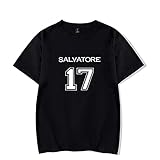 BBCS Sommer Unisex The Vampire Diaries Schwarzes T-Shirt Cosplay Hip-Hop-Stil Sport Kurzarm-T-S