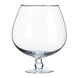 Oberstdorfer Glashütte XXXL Riesen Cognac Schwenker Glas Cognacschwenker Kristallglas KEIN BOWLE Glas Füllmenge ca. 7 Liter Höhe ca. 28 cm, Öffnung Oben ca. 15