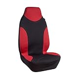 QSCTYG Autositzüberzug 1x Auto-Universalsitzbezug Vordersitze Schutz-Abdeckung Auto-Sitzabdeckung Mat atmungsaktiv (Color Name : Red)