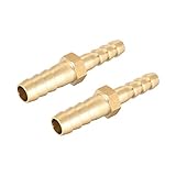sourcing map Schlauch ID Messing Reduzierstück Widerhaken Schlauchanschluss Adapter 8mm x 6mm Widerhaken (2 Stück)