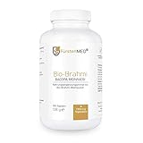 FürstenMED® 180 Bio Brahmi Kapseln Hochdosiert - 650 mg je Kapsel (1300mg je Tagesdosis) - Hergestellt & Kontrolliert in Deutschland (DE-ÖKO-007) - Laborgeprüft & Ohne Z