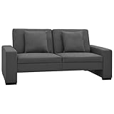 Nicoone 2-Sitzer Kunstleder Couch, Verstellbarer Schlafsofa mit Kissen Schlaffunktion Loungesofa Polstersofa für Schlafzimmer Wohnzimmer G