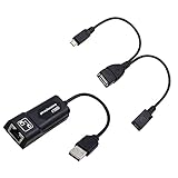 #N/D USB 2.0 auf RJ45 Adapter, 2 x Micro-USB-Kabel, LAN-Ethernet-Adapter für Amazon Fire TV 3 oder Stick Gen 2