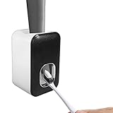 Automatischer Zahnpastaspender, Zahnpastapresse, Wandmontierter Zahnpastaspender, Spurlose Installation, Adaptives Gewinde, Kompatibel mit Den Meisten Zahnpasta, Geeignet für Familienbäder, H