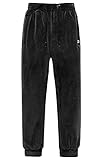 Panegy Herren Hose Warm für Winter Verdickte Sporthose für Joggen Spazierengehen Schwarz 01 Asien Size 2XL/ EU 44
