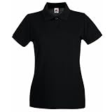 Fruit of the Loom Premium Polo Lady-Fit - Farbe: Black - Größe: L