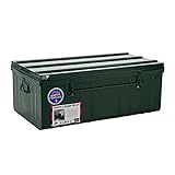 ZitSta Kiste - Alu Kiste als Aufbewahrungsbox und Werkzeugkiste, Putzbox oder als weiteren Stauraum, Transportbehälter in der Größe 89x51x36 cm in Grü
