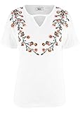 Versandhaus Damen Flammgarn-Kurzarmshirt mit Druck, 266146 in Weiß Bedruckt 36/38
