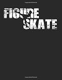 Figure Skate: 8.5 x 11 (A4) Dotted Dot Grid Notebook - Distressed Look Figure Skating Journal Gift For Figure Skaters (108 Pages)