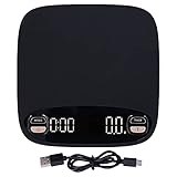 Kaffeewaage Zeitskala, Elektrische Kaffeewaage Intelligente Touchscreen-Waage mit 0,1 g Genauigkeit Zeitskala für Z