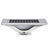 Shoplice Solar-Wandleuchten im Freien, 16LED Solar-Bewegungsmelder-Lichter wasserdichte Solar-Gartenleuchten für Zaun, Terrasse, Haustür, Treppe, Hof und Einfahrtsweg(Weißes und weißes Licht)