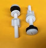 WC-Sitz-Schrauben, 10,2 cm, Universal-WC-Sitz-Schrauben, Muttern und Bolzen, Kunststoff mit Gummi-Unterlegscheiben, Ersatz, für Toilettensitz-S