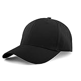 KELOYI Cap Herren Basecap Damen Schwarz Kappe Adjustable Baumwolle Baseball Outdoor Running Activity Kapp