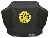 Grillfürst Grill Abdeckhaube BVB Borussia Dortmund - robuste Grill-Abdeckung 156 x 70 x 113 cm, wetterfest und wasserdicht, Abdeckung Gasgrill für für Weber Gasgrill Serie Genesis 300