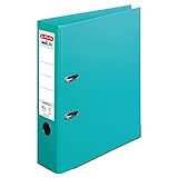 herlitz 10834380 Ordner maX.file protect+, A4, Rückenbreite: 8cm, Voll-PP-Folienbezug, mint, 10 Stück