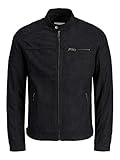 JACK & JONES Herren JJEROCKY JACKET NOOS Kunstlederjacke, Jet Black, XL
