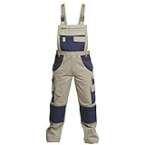 Charlie Barato Latzhose Herren Multipocket Latzhose Multipocket beige/hydronblau (58)