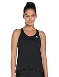 Under Armour UA Knockout Tank, atmungsaktives Tank Top, schnell trocknendes Funktionsshirt Damen, Schwarz (Black / Black / White) , S