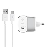 Belkin Quick Charge 3.0 Boost up Universal USB-Netzladegerät (1,2 m USB-C-/USB-A-Kabel, Highspeed-Laden, geeignet für Samsung S10, S10+, S10e, Note9, bis zu 18W, abwärtskompatibel mit QC 2.0) silb