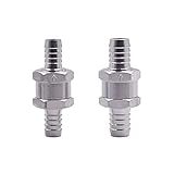 2 Stück Aluminium Kraftstoff Rückschlagventil, Wasser Benzin Rückschlagventil von 8 mm, Rückschlagventil Kraftstoffleitung Benzin geeignet für Vergaser für LKW und PKW