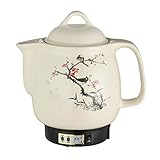Electric Kettles Wasserkocher Aus Keramik, Automatischer Medizinbreitopf Multifunktionaler Breisuppen-Desserttopf, 300w/ 450w Zwei-Stufen-Verhinderung Trocken B