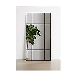 Direkte Import Standspiegel mit Schwarz Antik Metallrahmen 200x100 cm | Groß Ganzkörperspiegel Designed in Dänemark für Wohnzimmer, Schlafzimmer oder Ank