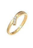 DIAMORE Ring Damen Verlobung mit Diamant (0.06 ct.) in 585 Gelbgold T