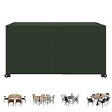 AMZBAI Würfel Gartenmöbel Abdeckung 120x120x74cm Wasserdicht, Winddicht, UV-Beständiges, Gartenmöbel Schutzhülle Multi-Größe Premium Abdeckplane für Gartentische Terrassenmöbel, Grü